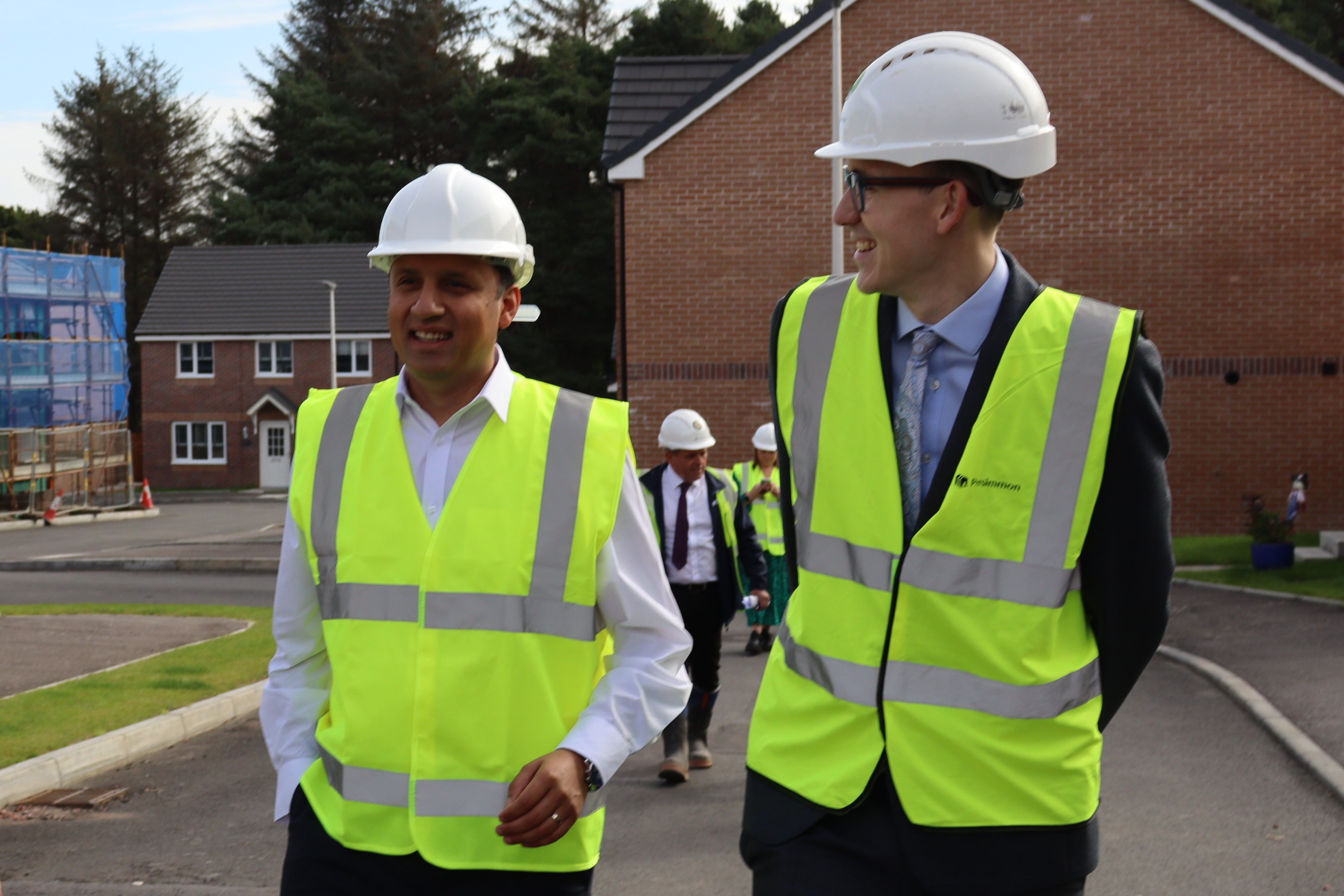 Scottish Labour leader visits new homes in Cambuslang Scottish